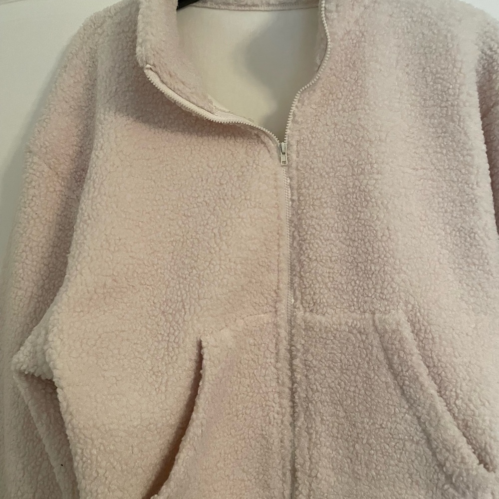 Women's Cream Fleece Jacket
